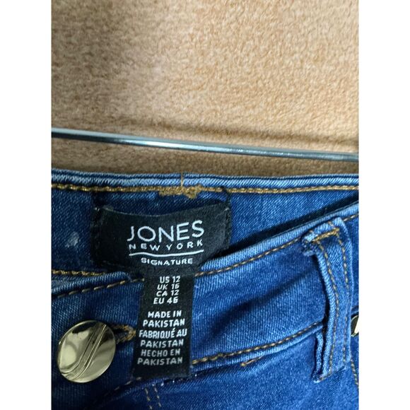 Jones New York Signature Women's Blue Denim Straight Leg Jeans Size 12 - Picture 3 of 8
